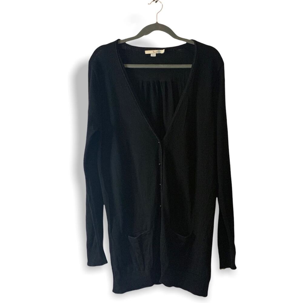 Boden Black Cardigan Lightweight Sparkle Sweater US 12